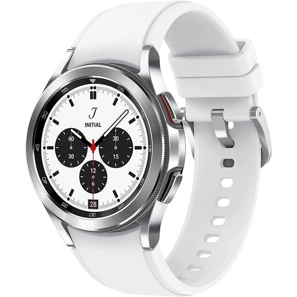 Samsung - Galaxy Watch4 Classic Stainless Steel Smartwatch 42mm BT - Silver - Picture 1 of 5